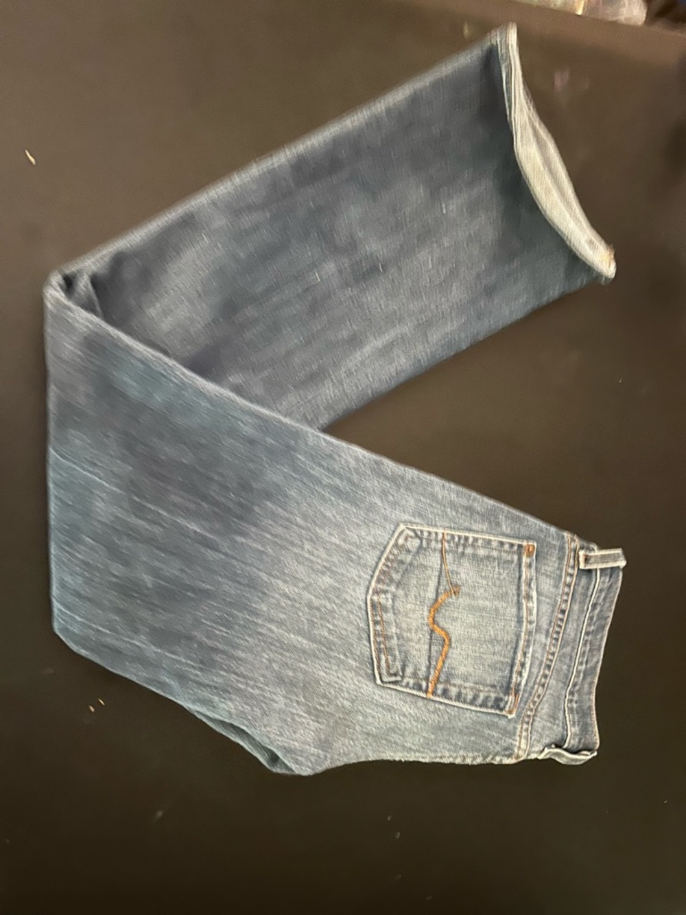 7 For All Mankind Women's Straight Leg Jeans - Light Blue Wash